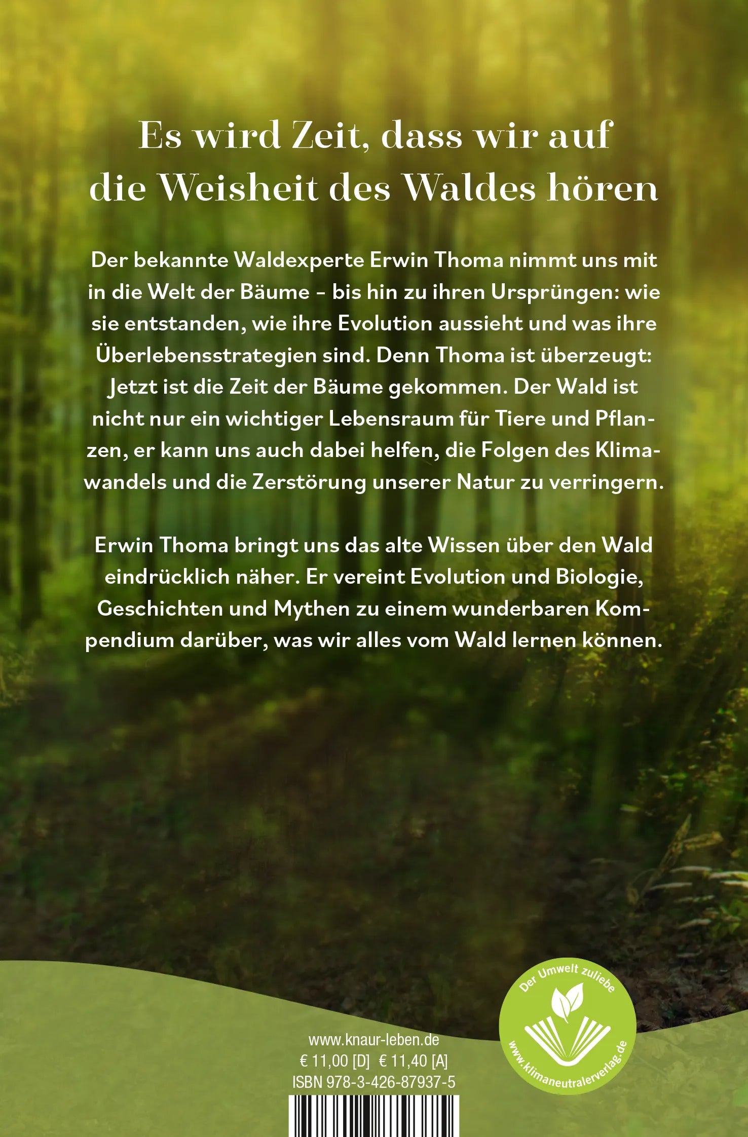 Buchrückseite von 'Strategien der Natur' mit Klappentext - Taschenbuch