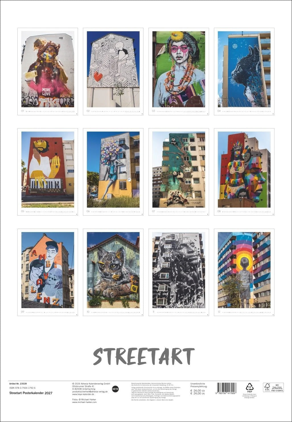Streetart Posterkalender 2027 – Ansicht