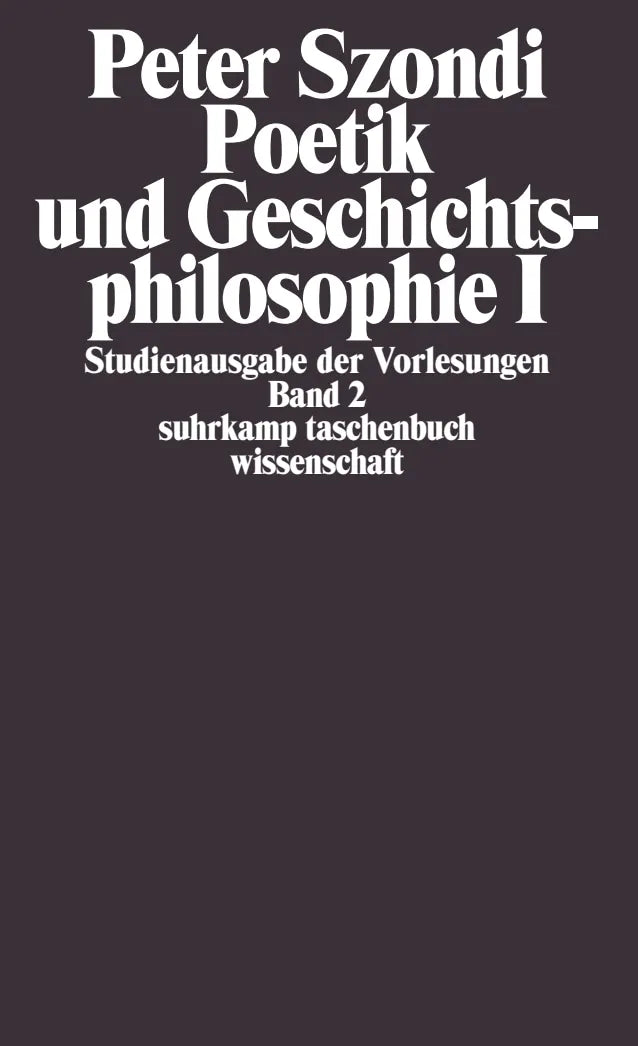 Buchcover von 'Studienausgabe der Vorlesungen in 5 Bänden' - Taschenbuch von Peter Szondi