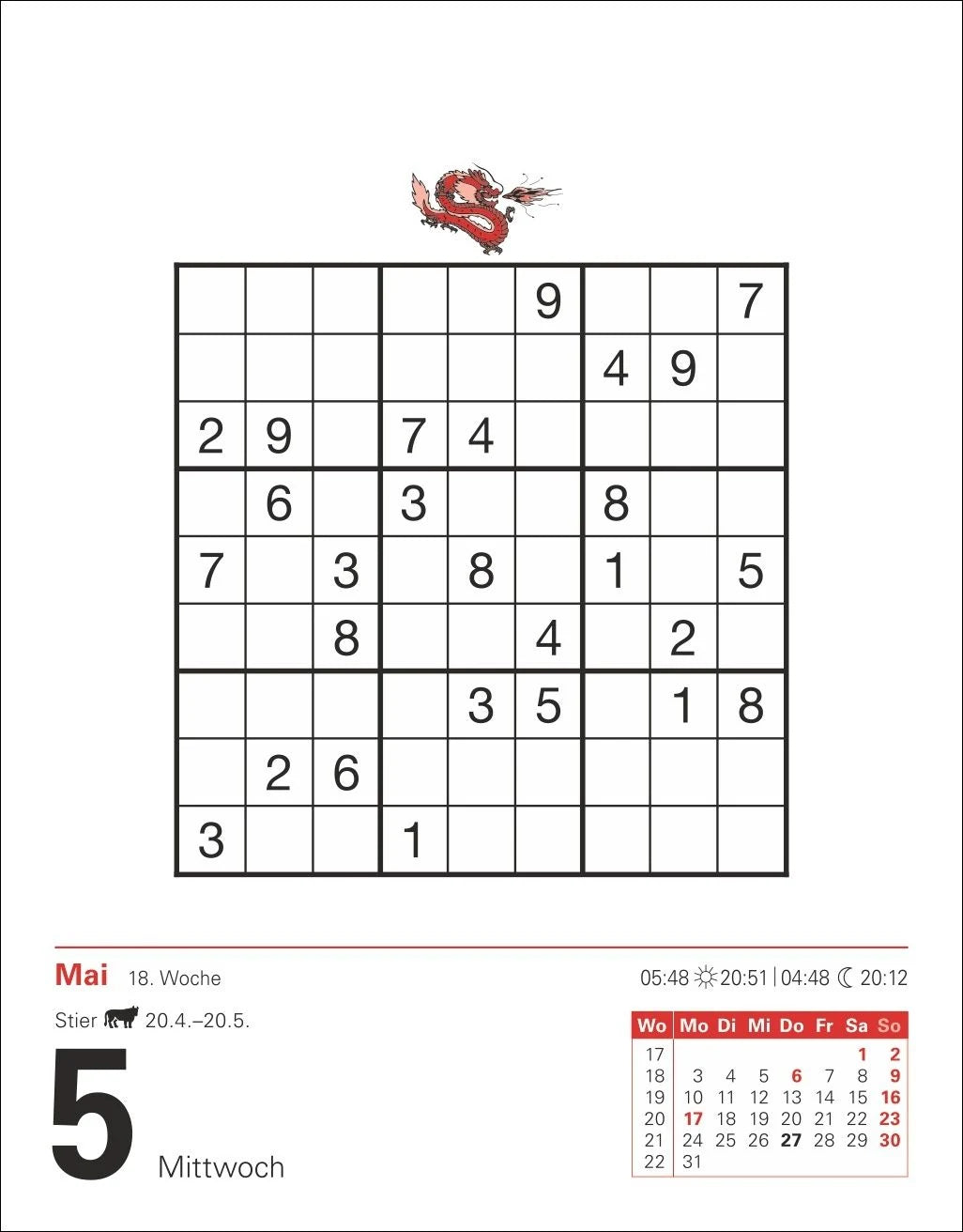 Sudoku Tagesabreißkalender 2027 - Das Kult-Rätsel aus Japan – Ansicht