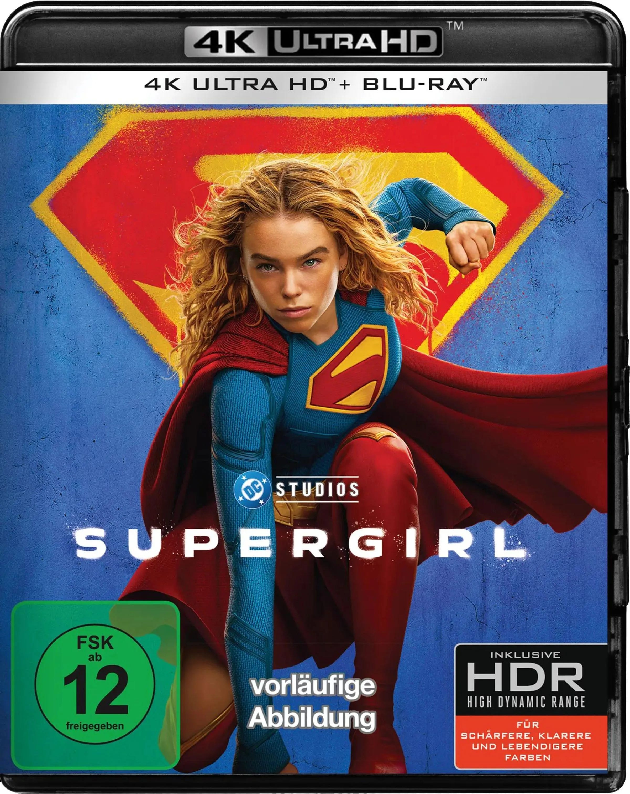4K UHD Blu-ray-Cover: Supergirl. Regie: Craig Gillespie. Vorläufiges Cover - Platzhalterbild