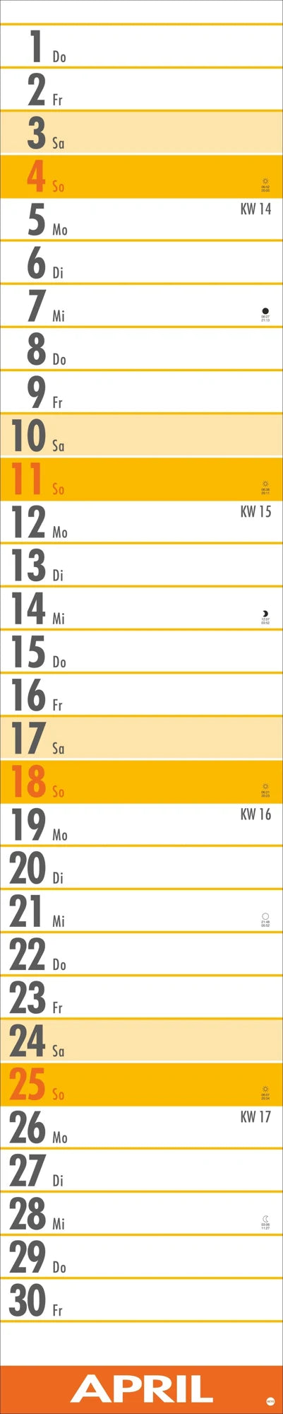 Supermemo Kalender 2027 – Ansicht