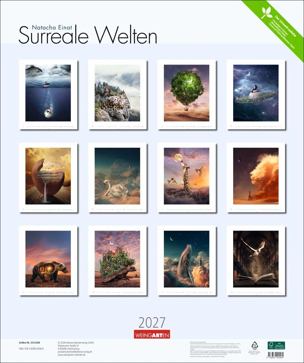 Surreale Welten Kalender 2027 – Ansicht
