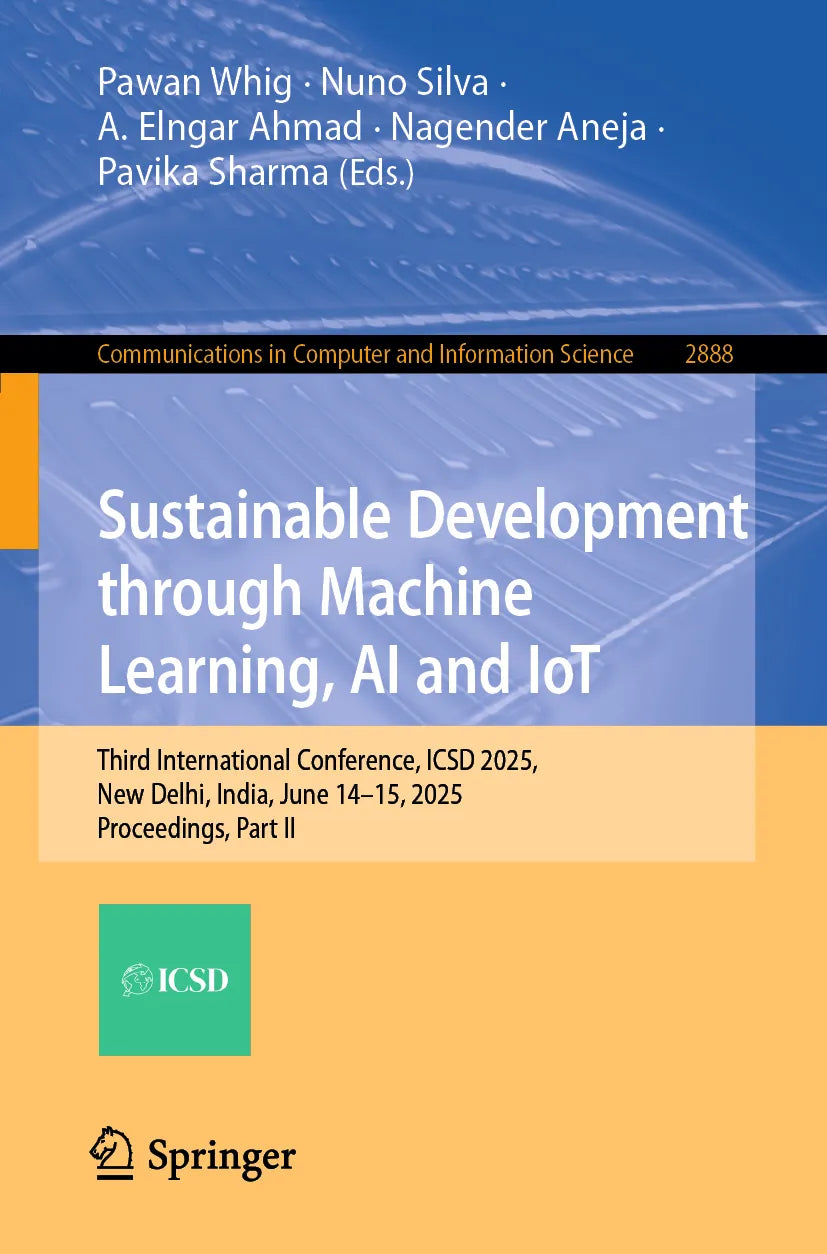 Cover: Sustainable Development through Machine Learning, AI and IoT (E-Book)