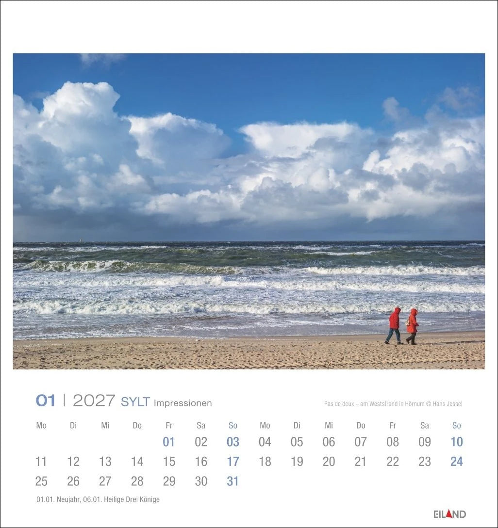 Sylt Impressionen Postkartenkalender 2027 – Ansicht