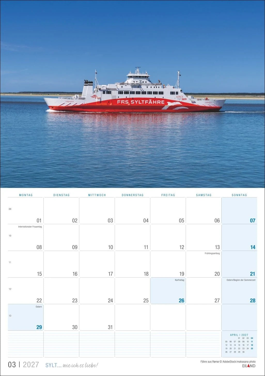 Sylt … wie ich es liebe Kalender 2027 – Ansicht