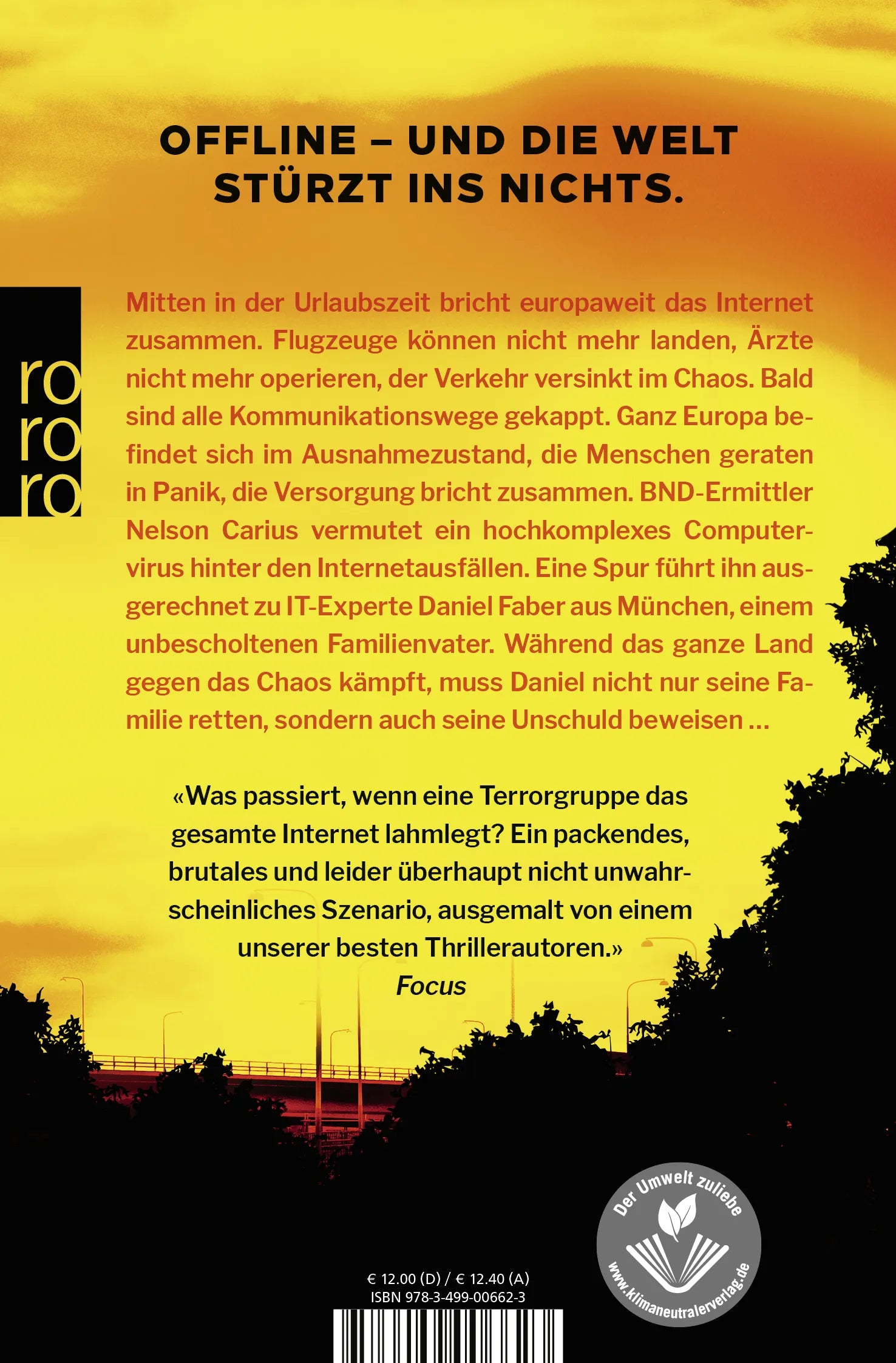Buchrückseite von 'Systemfehler' mit Klappentext - Taschenbuch