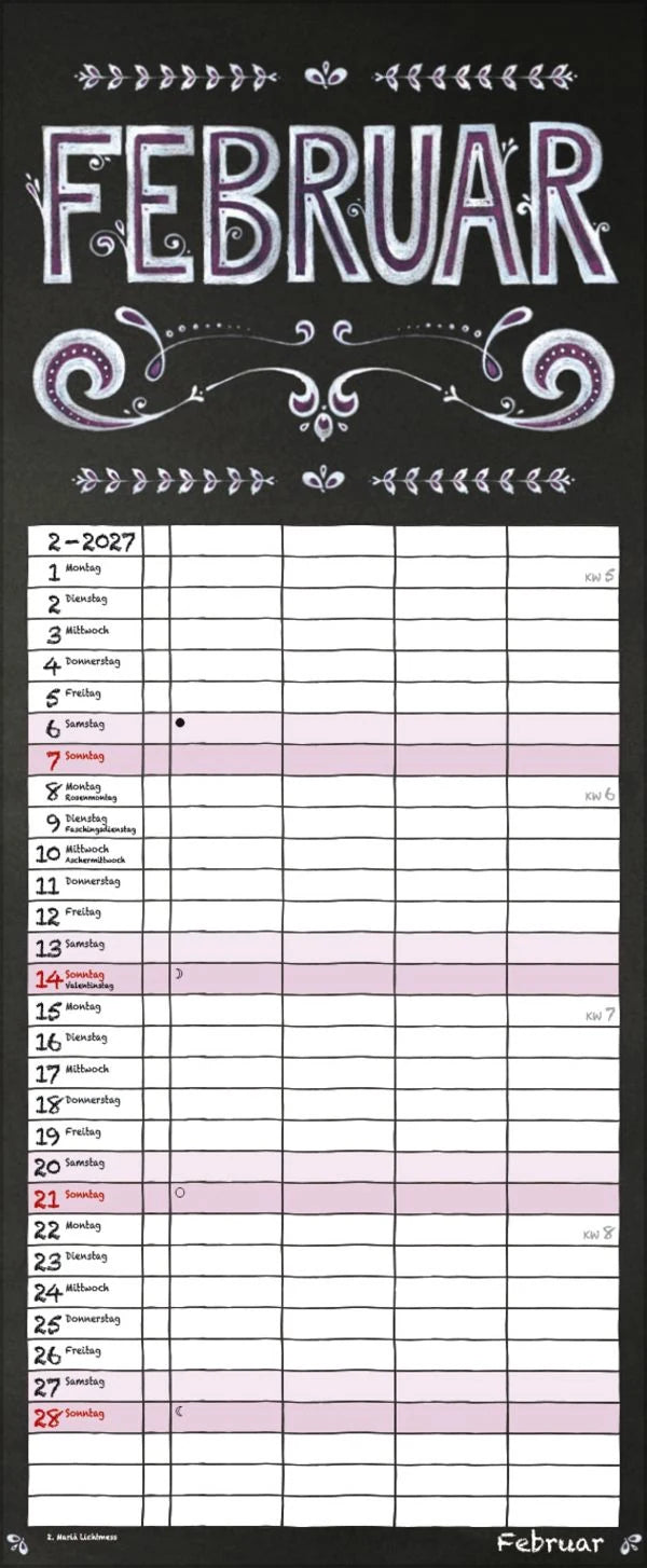 Tafel Timer 2027 – Ansicht