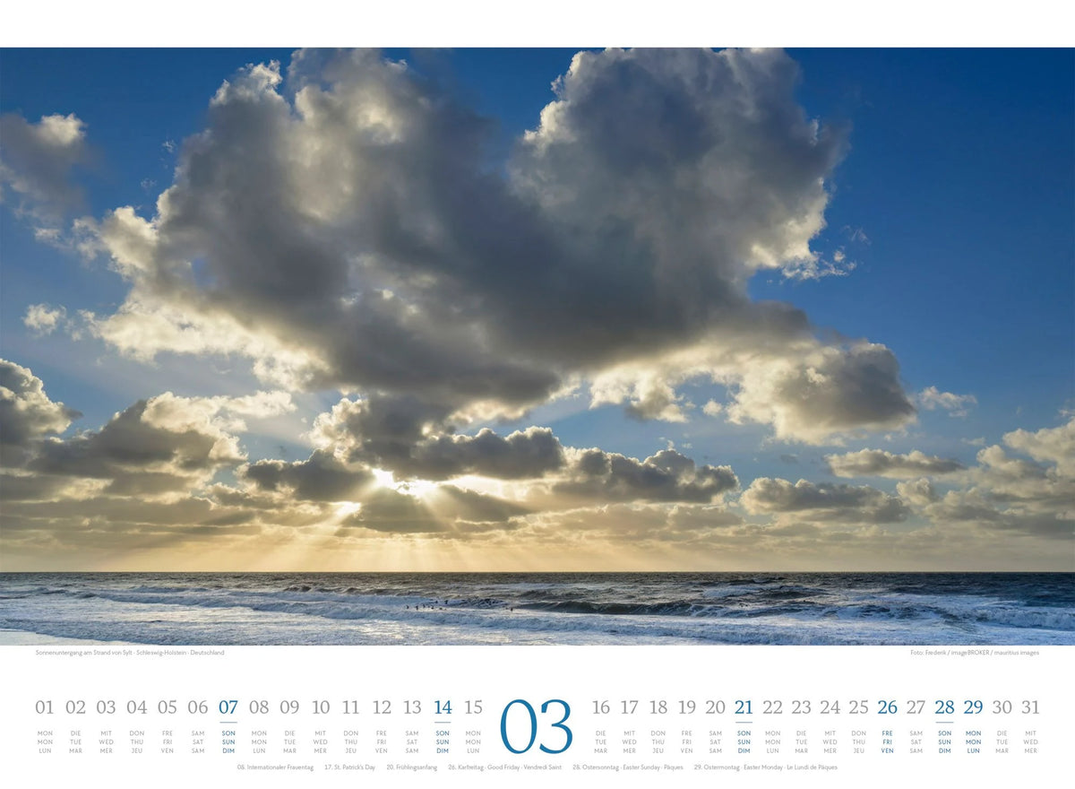 Tage am Meer Kalender 2027 – Ansicht