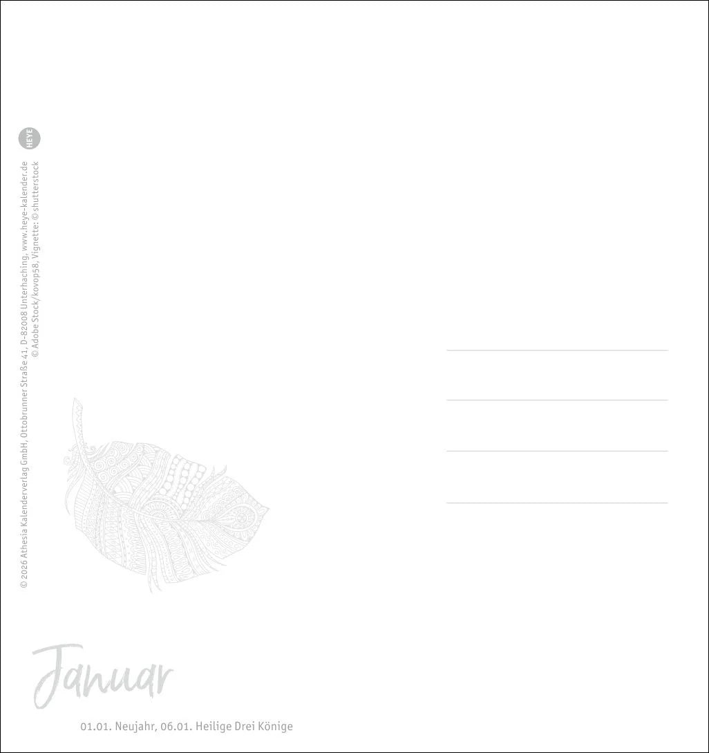 Tage voller Glück Postkartenkalender 2027 – Ansicht