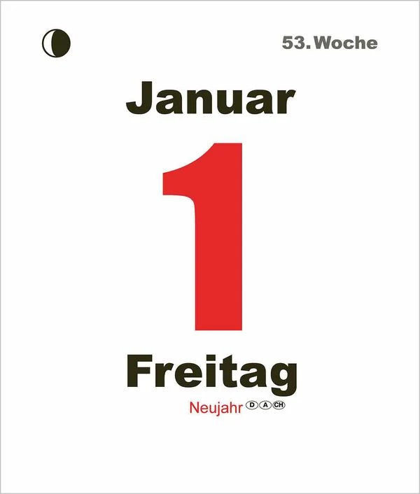 Tages-Abreißkalender Mini 2027 – Ansicht