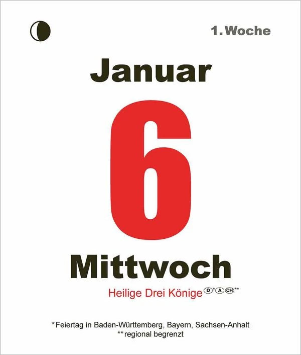 Tages-Abreißkalender Mini 2027 – Ansicht
