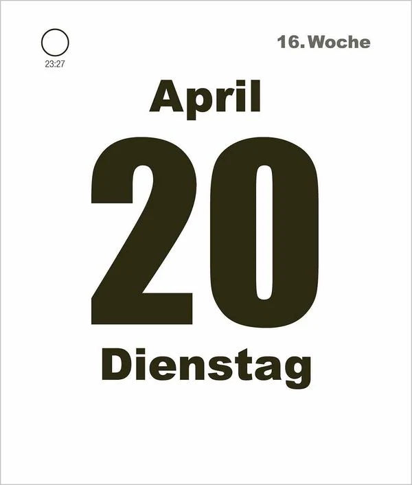 Tages-Abreißkalender Mini 2027 – Ansicht