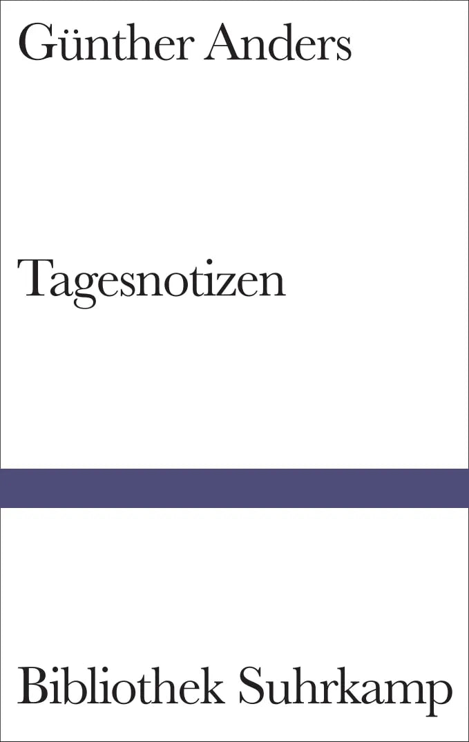Buchcover von 'Tagesnotizen' - Gebundene Ausgabe von Günther Anders