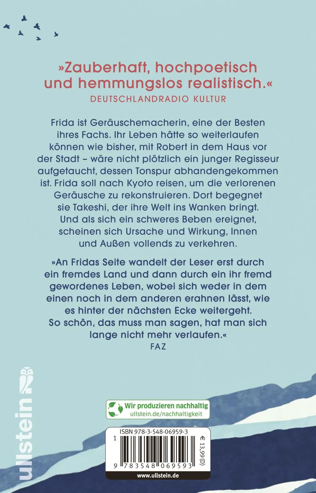Buchrückseite von 'Takeshis Haut' mit Klappentext - Taschenbuch