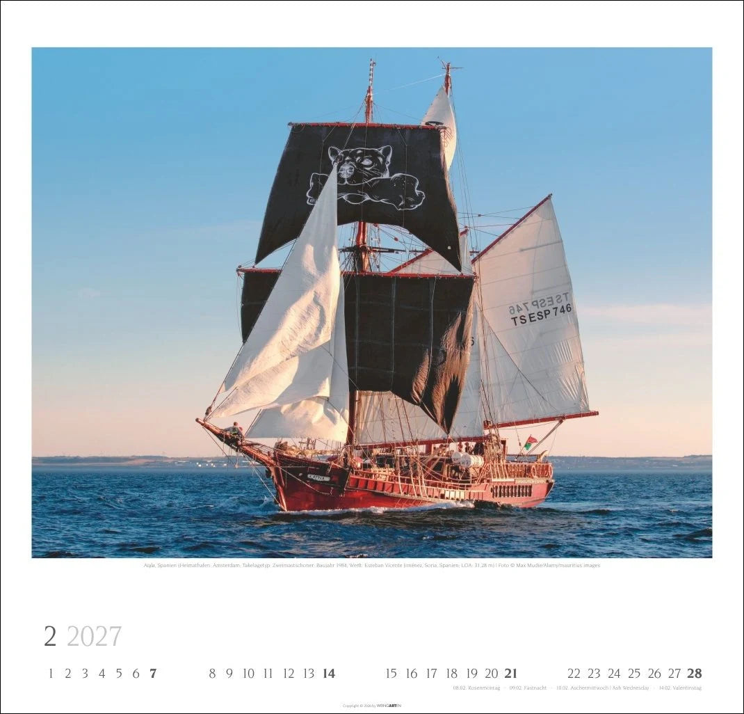 Tall Ships Kalender 2027 – Ansicht