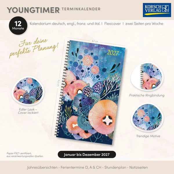 Taschenkalender Youngtimer Ocean Dreams 2027 – Ansicht