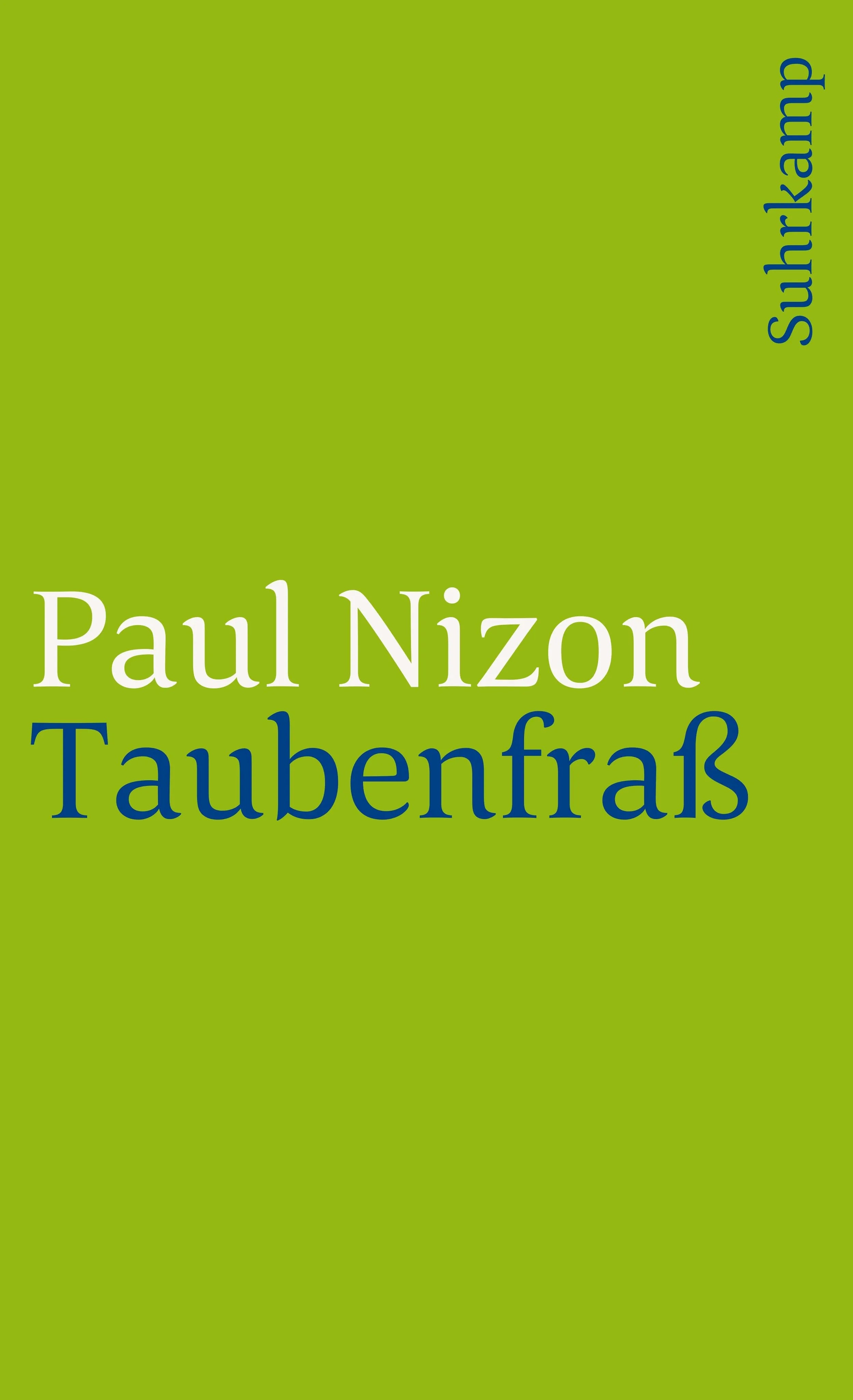 Buchcover von 'Taubenfraß' - Taschenbuch von Paul Nizon