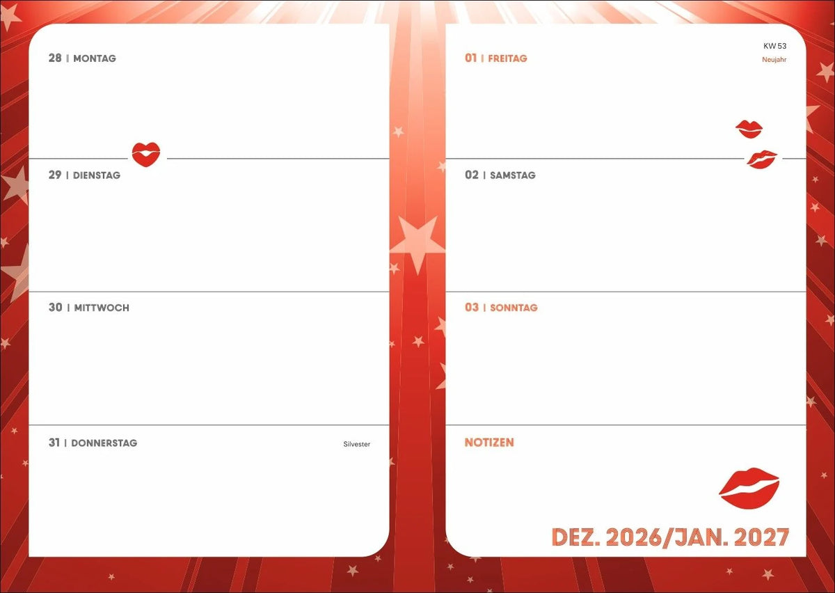 Taylor 17-Monats-Kalenderbuch A5 2027 - 17 Monate. Von August 2026 bis Dezember 2027 – Ansicht
