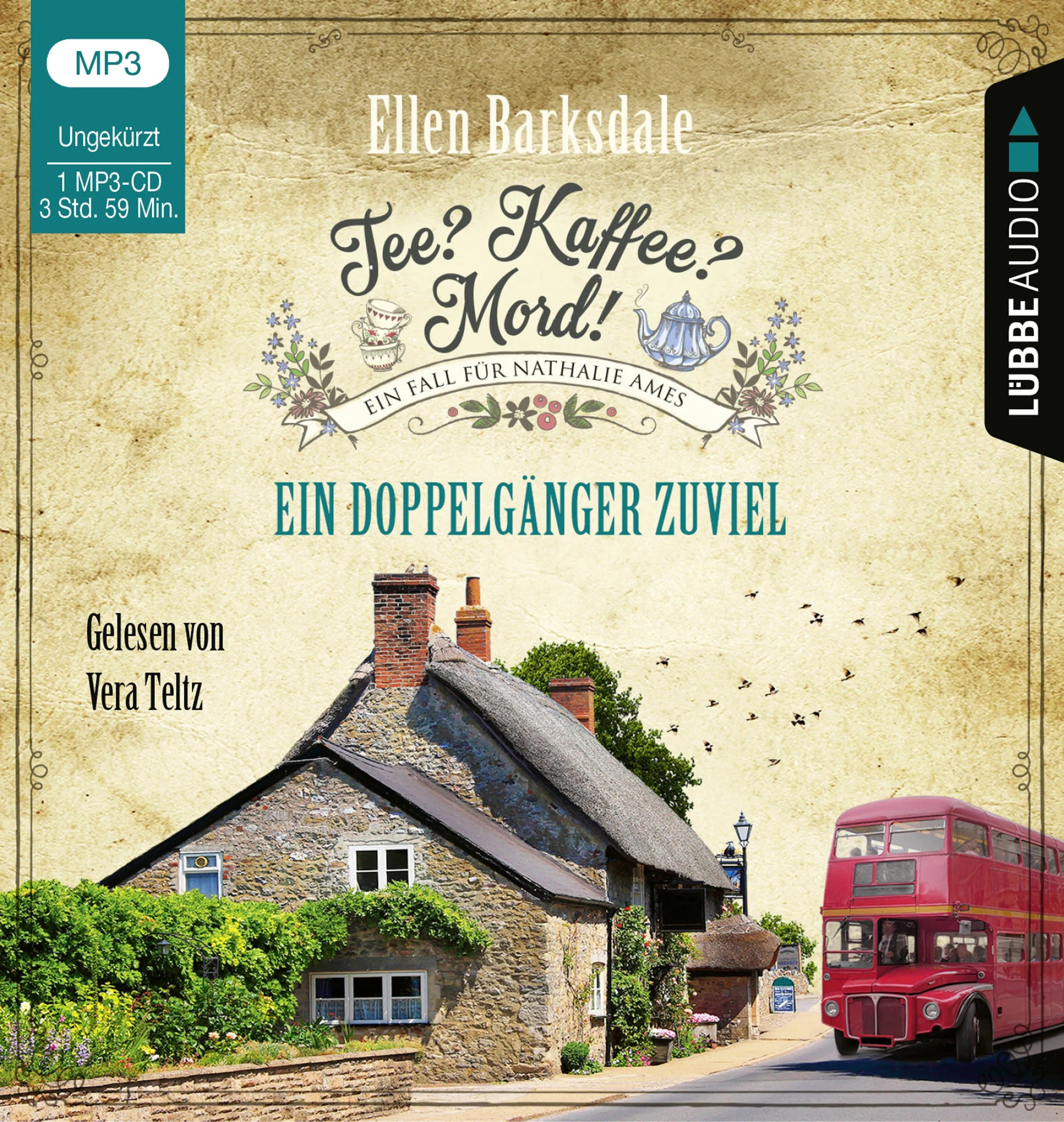 Buchcover von 'Tee? Kaffee? Mord! - Ein Doppelgänger zuviel' - Hörbuch (CD) von Ellen Barksdale