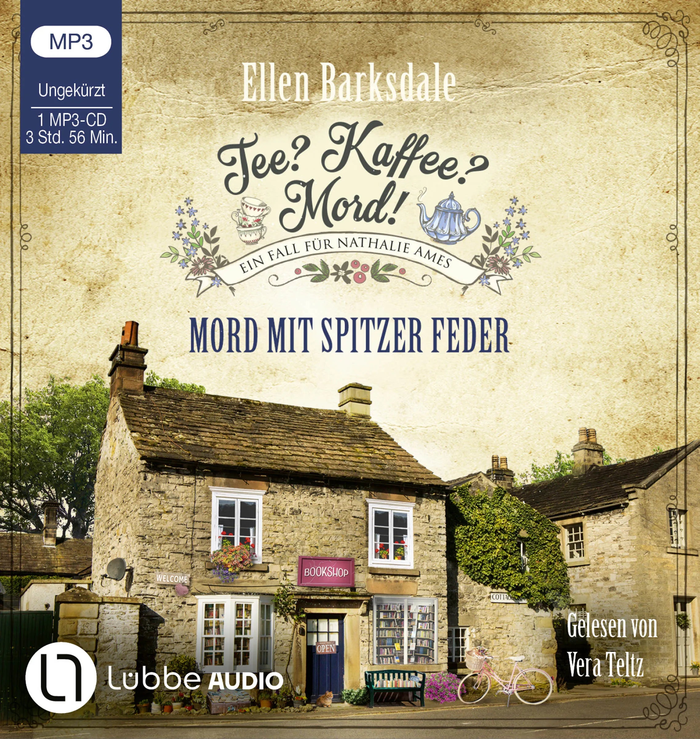 Buchcover von 'Tee? Kaffee? Mord! - Mord mit spitzer Feder' - Hörbuch (CD) von Ellen Barksdale