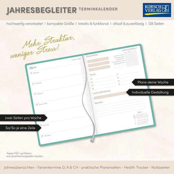 Terminkalender Jahresbegleiter Mein Jahr 2027 – Ansicht