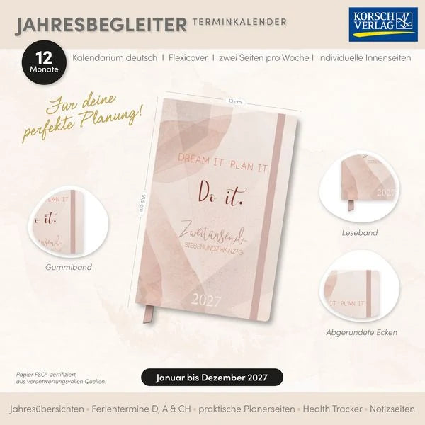 Terminkalender Jahresbegleiter Plan it 2027 – Ansicht