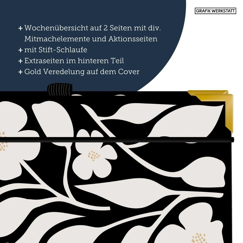 Terminplaner A5 Premium 2027 Blumen – Ansicht