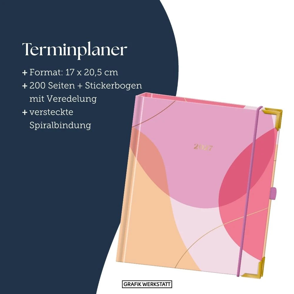 Terminplaner A5 Premium 2027 Kreise – Ansicht