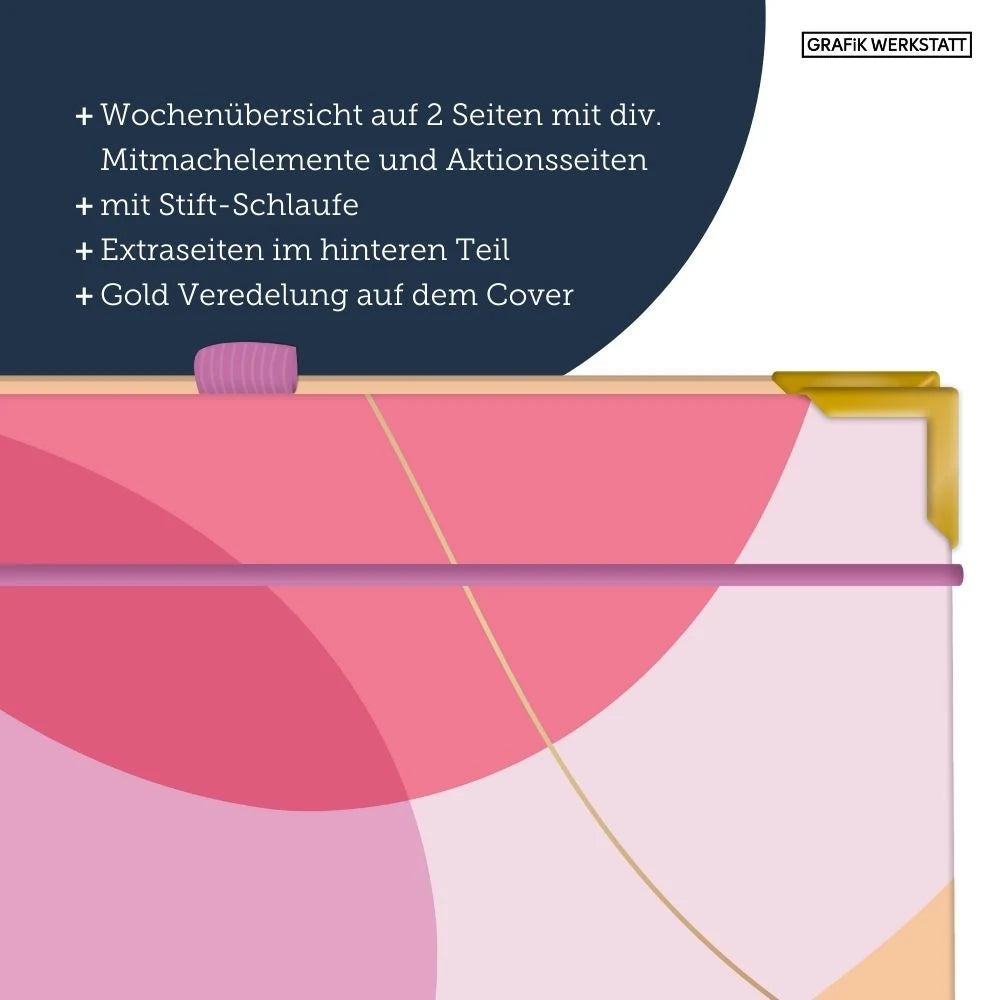 Terminplaner A5 Premium 2027 Kreise – Ansicht