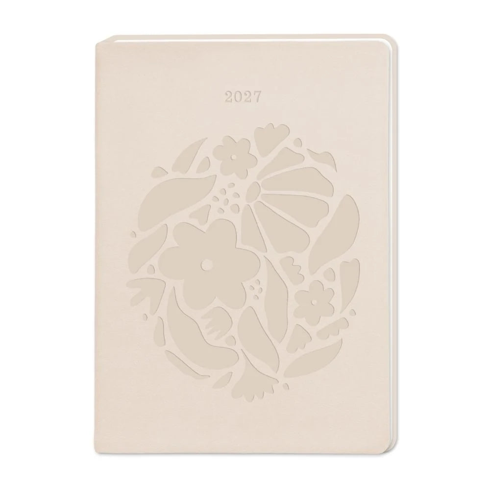 Taschenkalender: Terminplaner Lederlook 2027 Beige