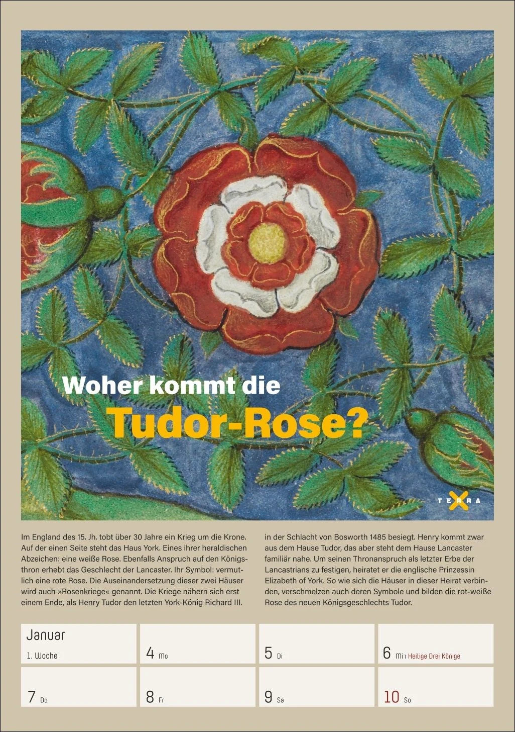 Terra X History Wochenplaner 2027 – Ansicht