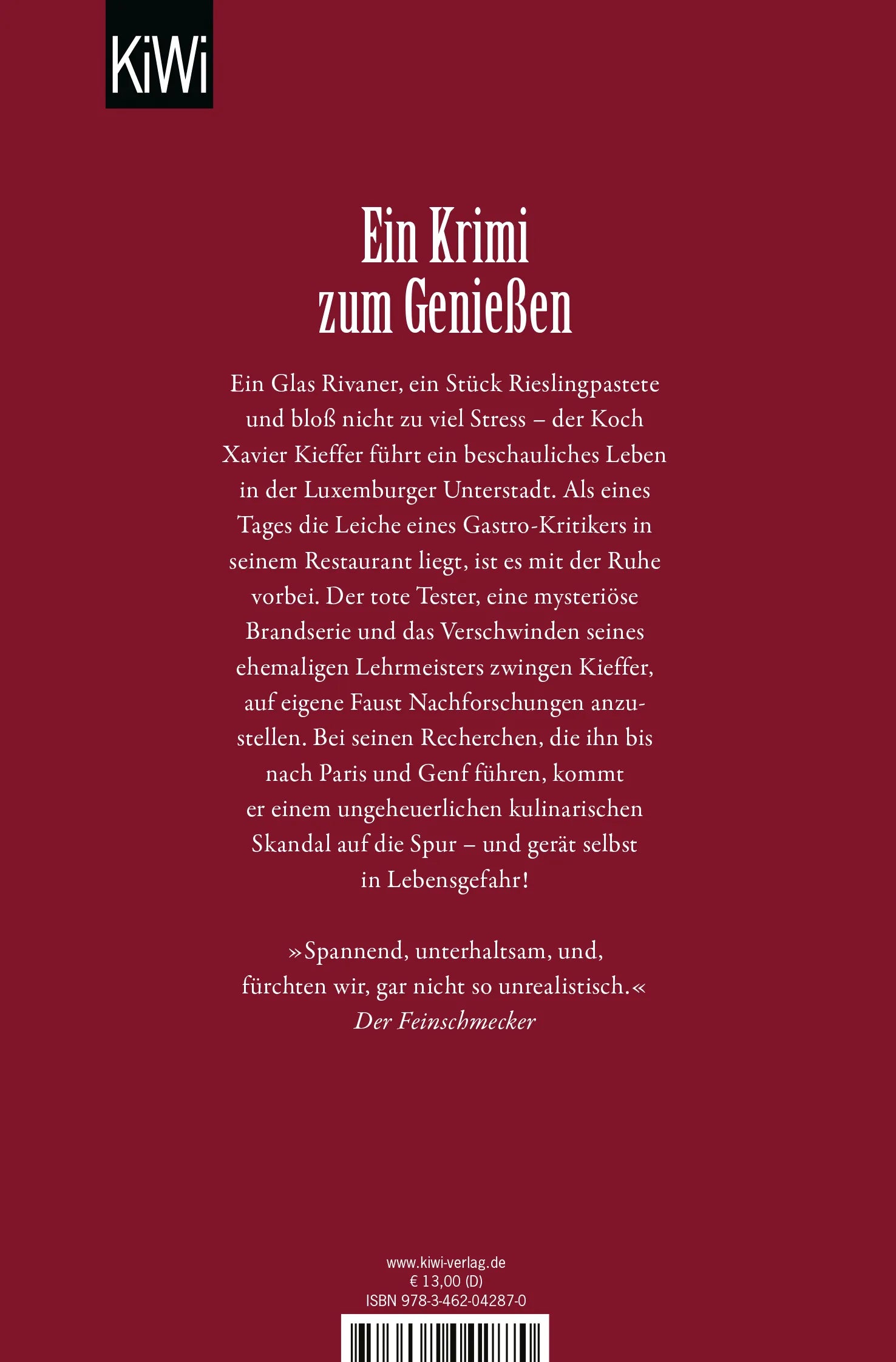 Buchrückseite von 'Teufelsfrucht' mit Klappentext - Taschenbuch