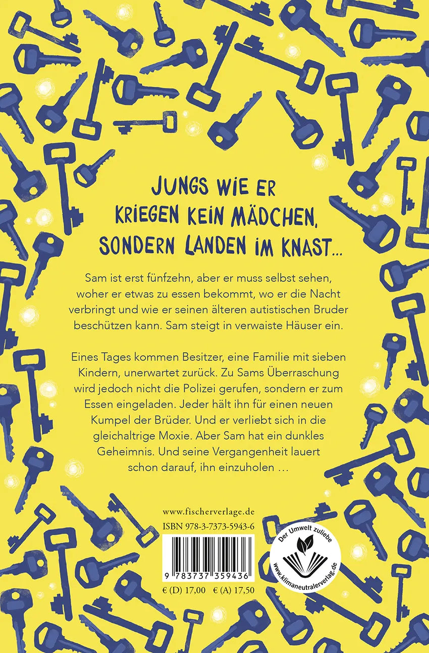 Buchrückseite von 'The Boy Who Steals Houses: The Girl Who Steals His Heart' mit Klappentext - Gebundene Ausgabe