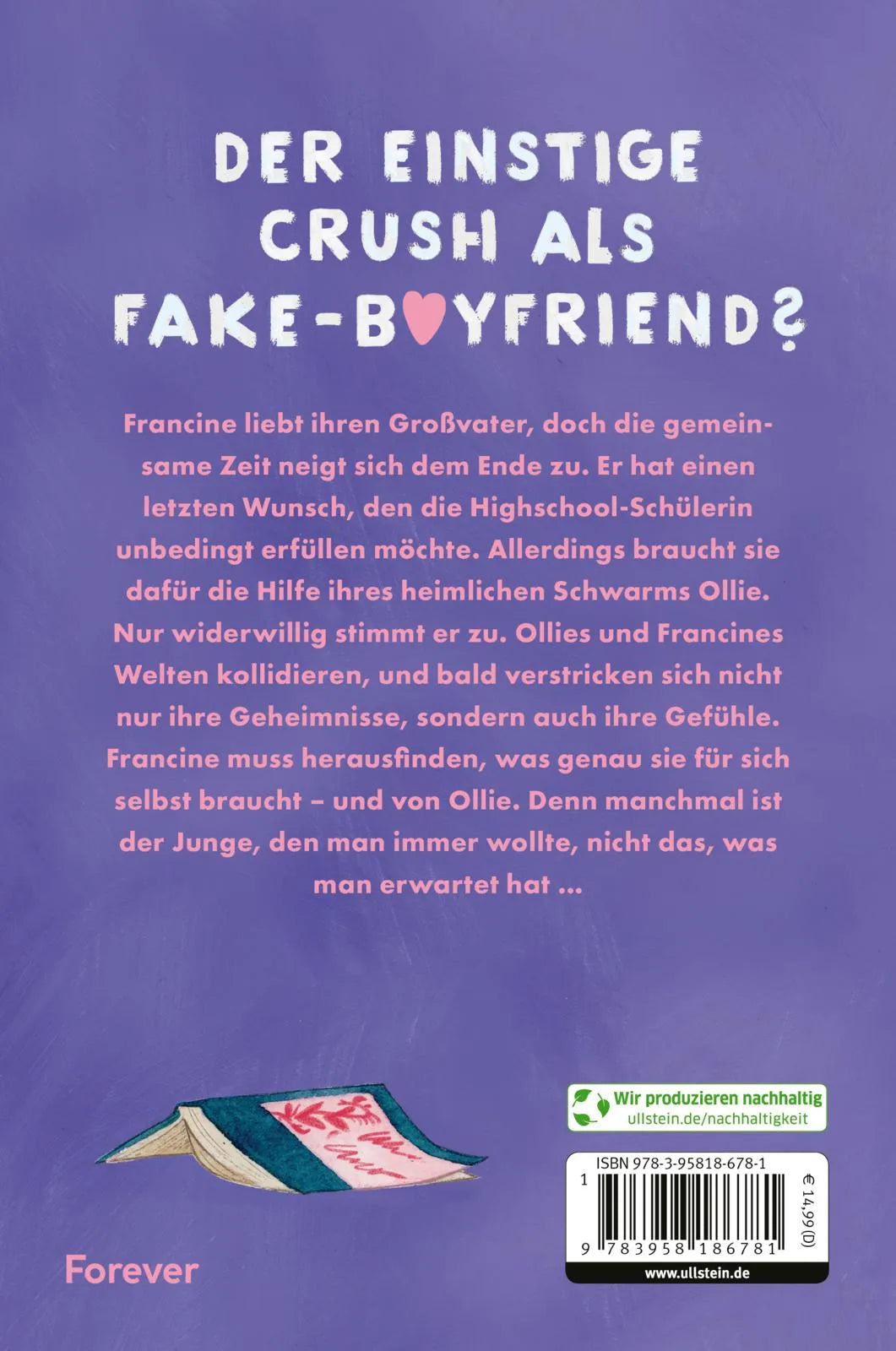 Buchrückseite von 'The boy you always wanted' mit Klappentext - Paperback