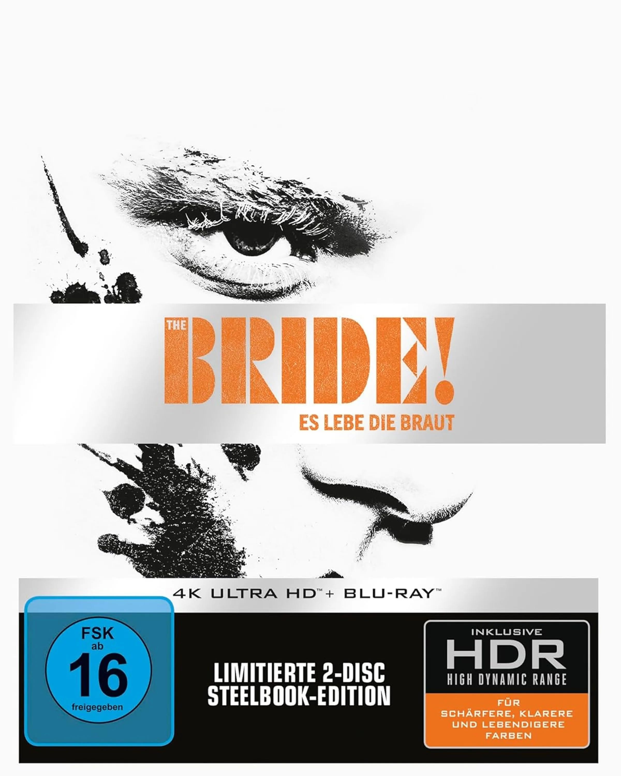 4K UHD Blu-ray-Cover: The Bride! - Es lebe die Braut. Regie: Maggie Gyllenhaal