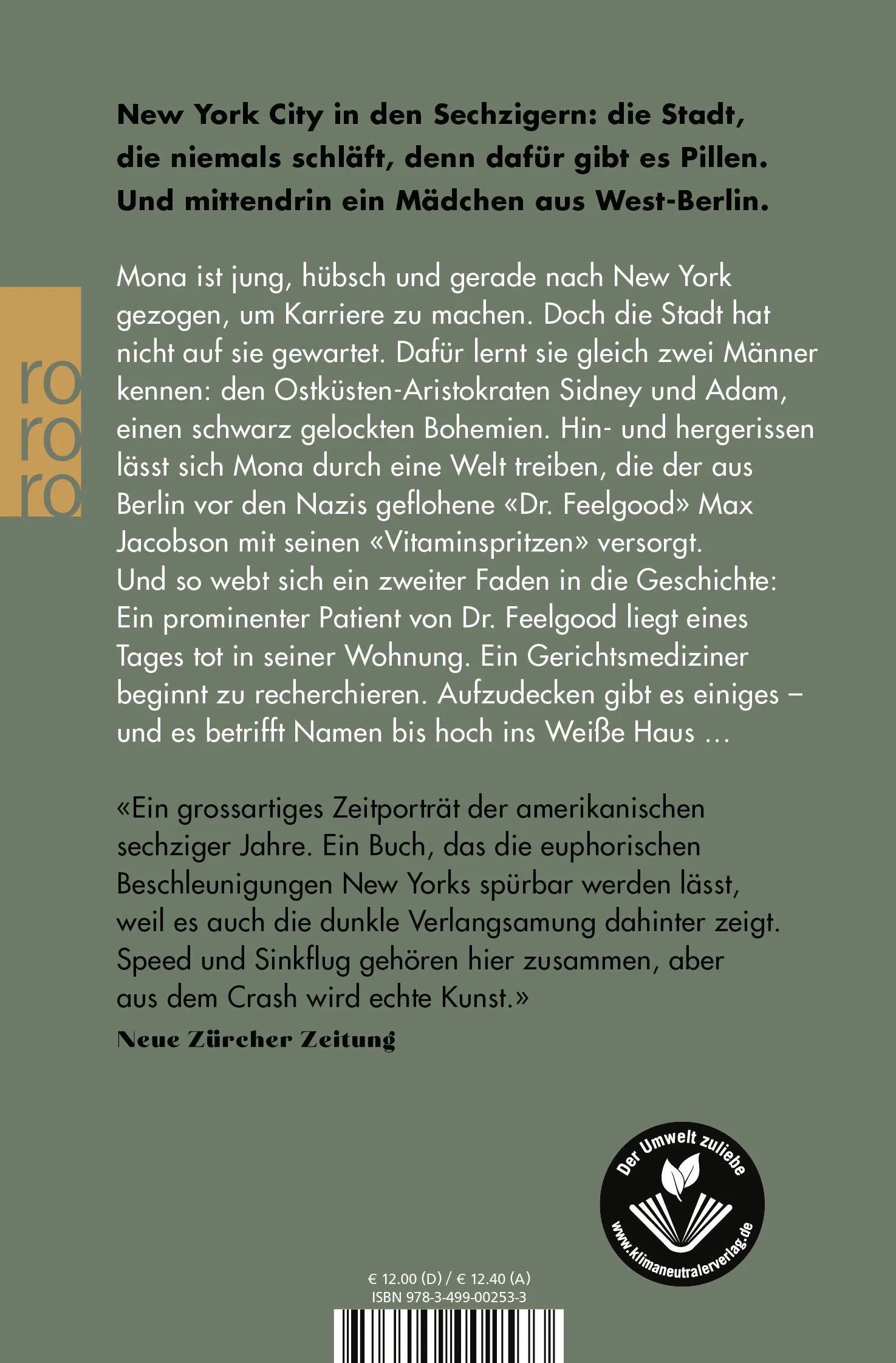 Buchrückseite von 'The German Girl' mit Klappentext - Taschenbuch