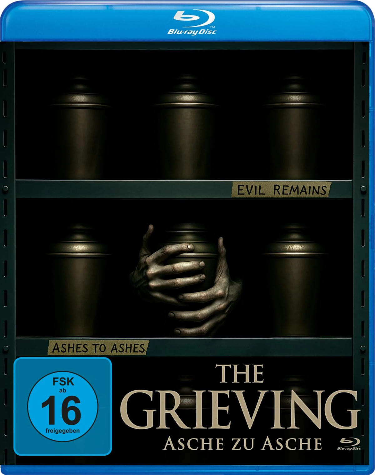 Blu-ray-Cover: The Grieving - Asche zu Asche. Regie: Alessandro Antonaci