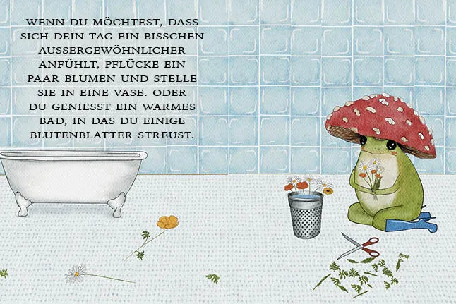 Innenansicht von 'The Little Frog's Guide to Self-Care' - Gebundene Ausgabe