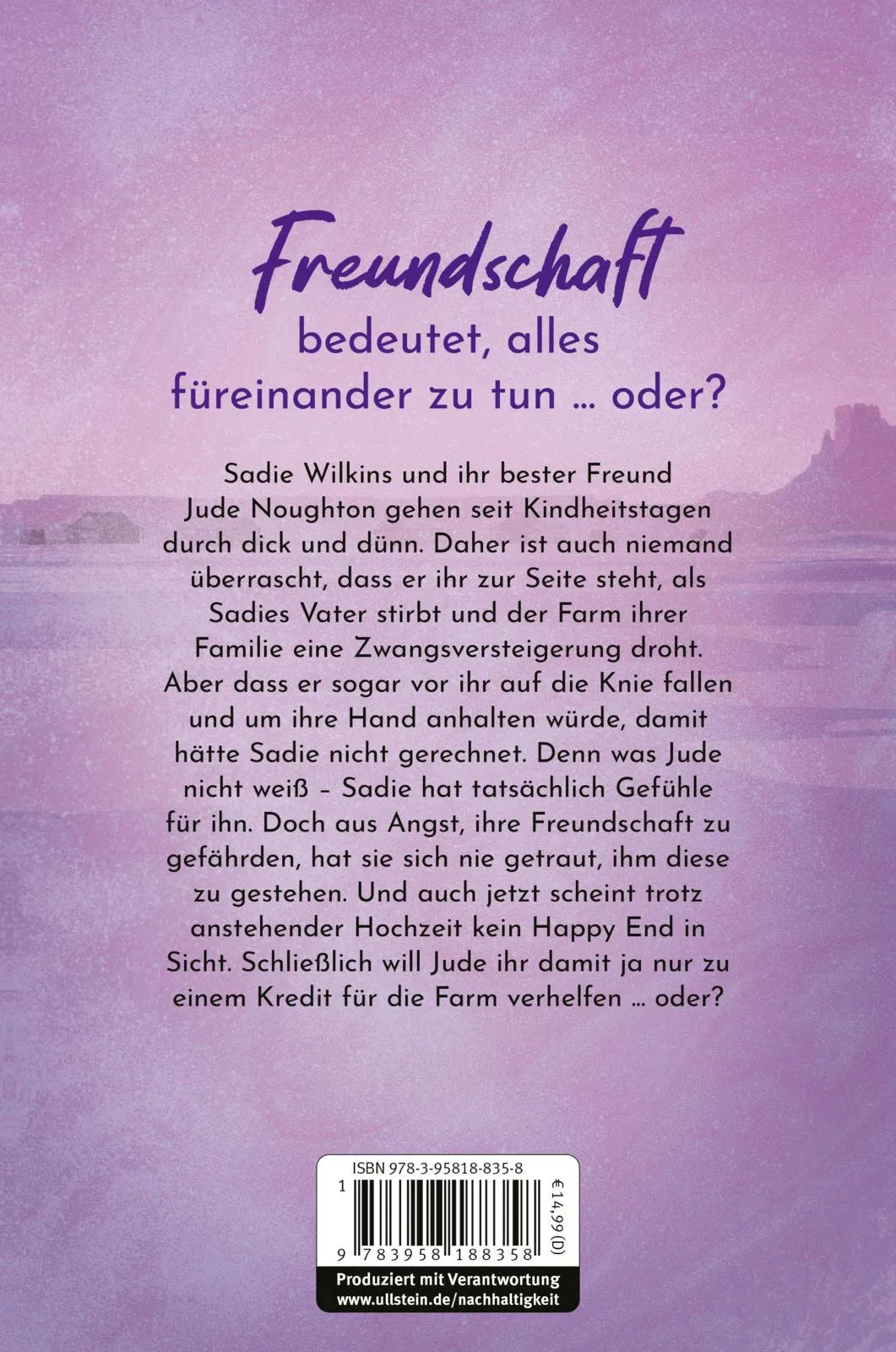 Buchrückseite von 'The One I Stood Beside' mit Klappentext - Paperback