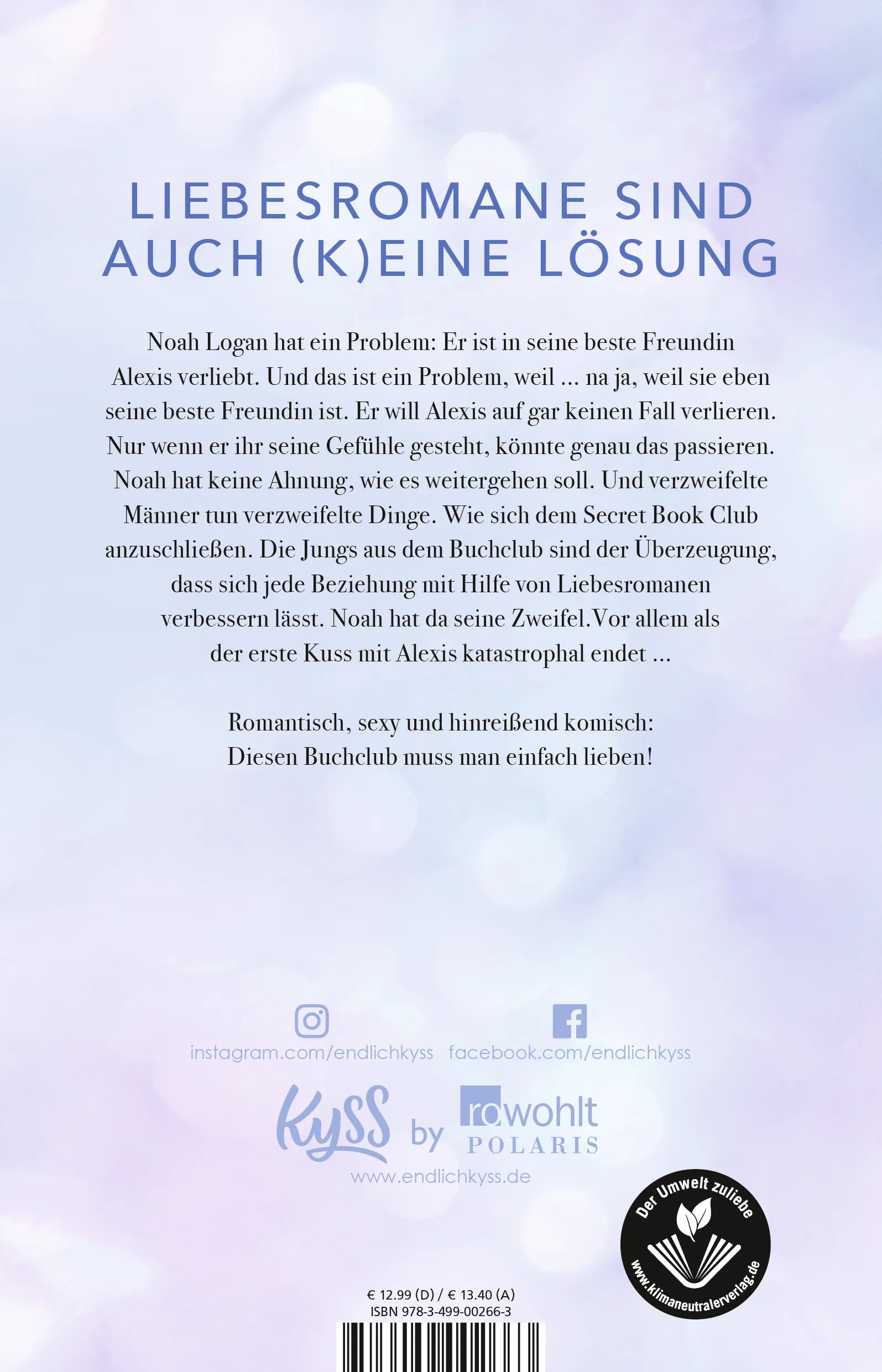 Buchrückseite von 'The Secret Book Club – Liebesromane zum Frühstück' mit Klappentext - Paperback