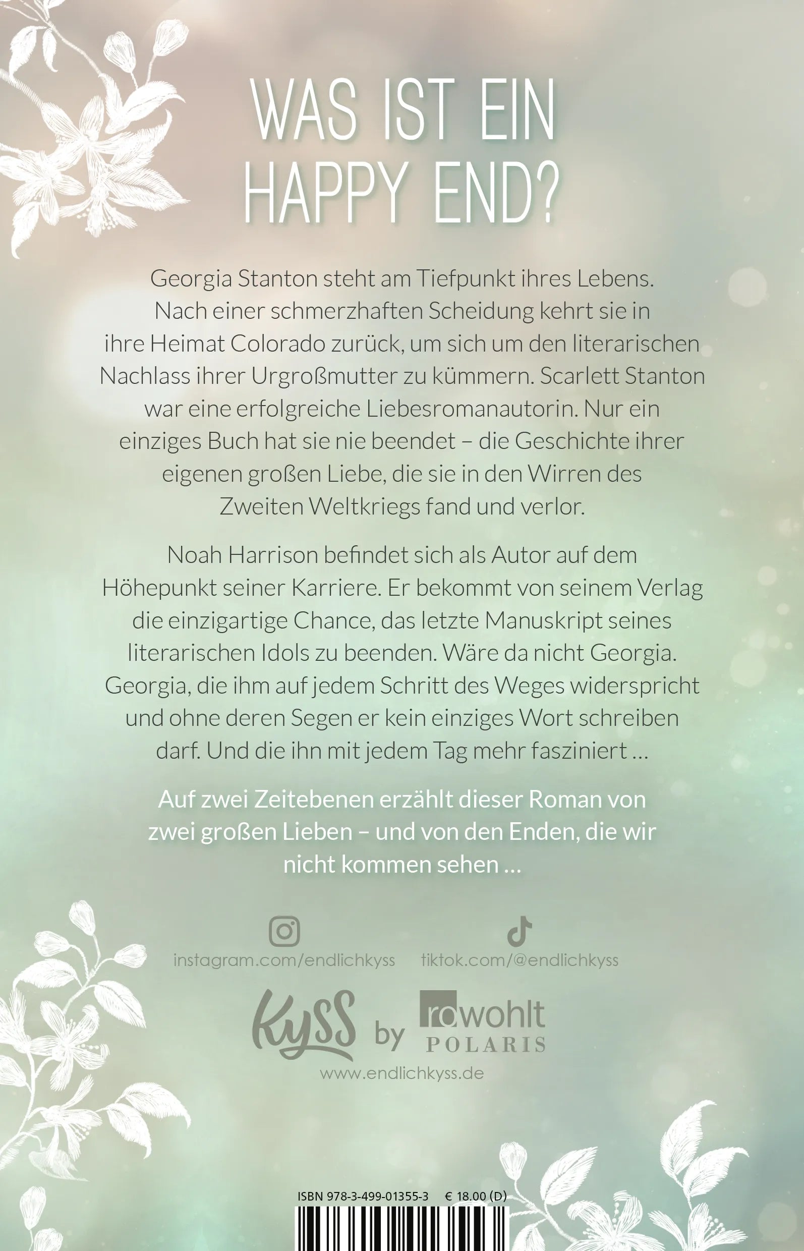 Buchrückseite von 'The Things we leave unfinished' mit Klappentext - Paperback