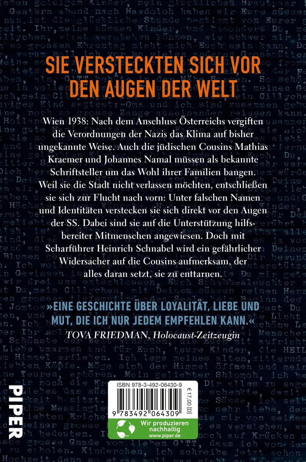 Buchrückseite von 'The Vienna Writers – Sie schrieben um ihr Leben' mit Klappentext - Paperback