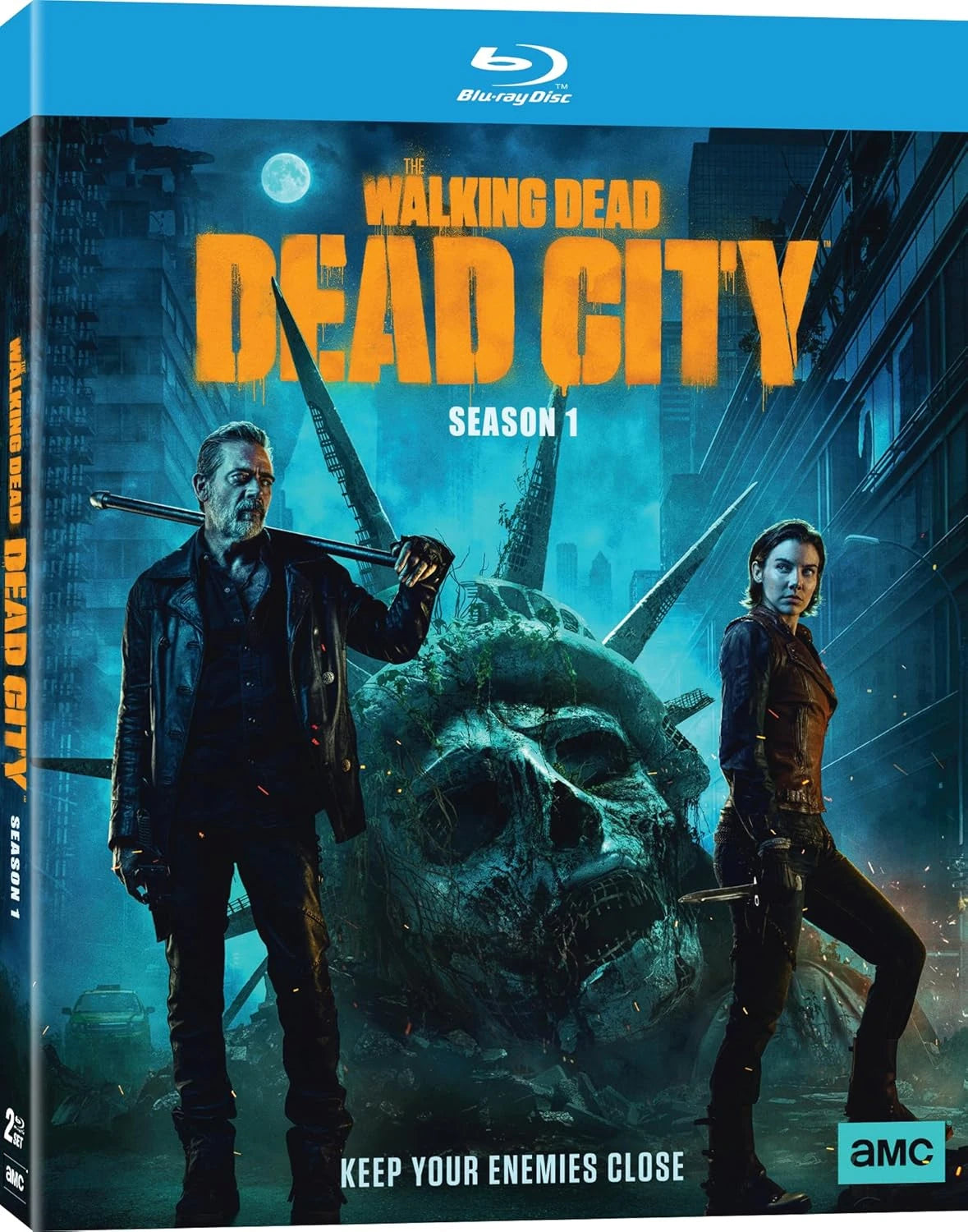 The Walking Dead: Dead City Staffel 1 – US-Blu-ray-Cover mit Lauren Cohan und Jeffrey Dean Morgan