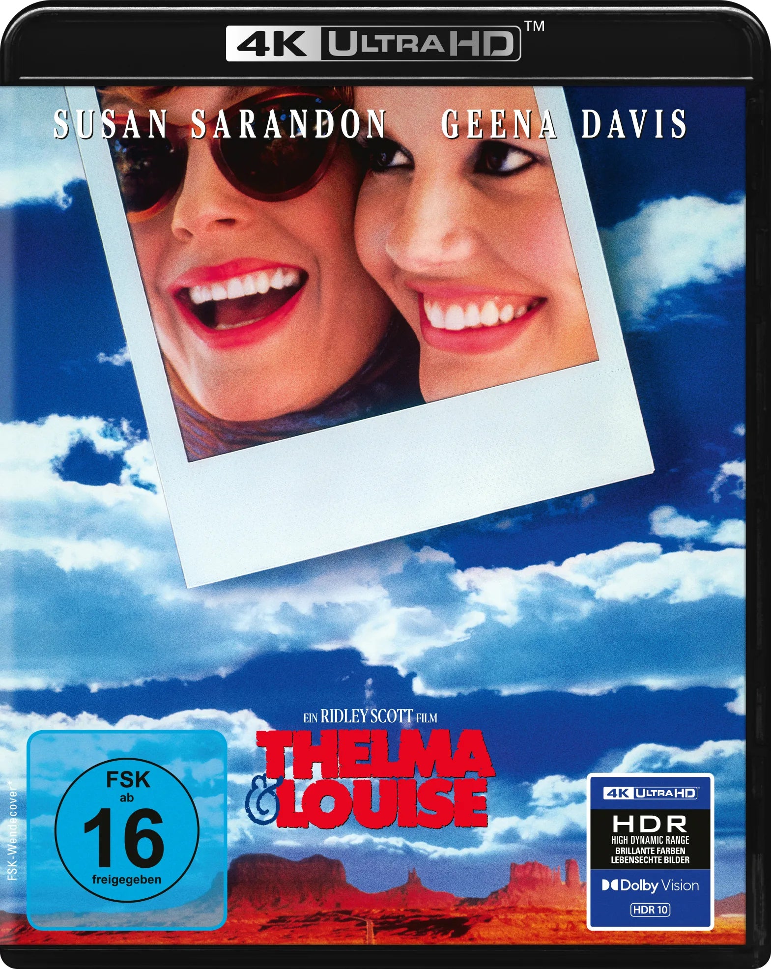 4K UHD Blu-ray-Cover: Thelma & Louise. Regie: Ridley Scott