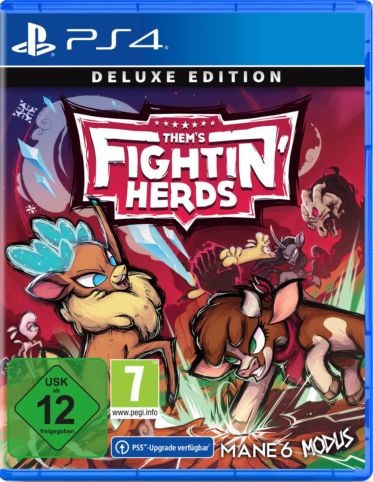 Cover: Them's Fightin' Herds (Deluxe Edition) für Playstation 4. Publisher: astragon Entertainment GmbH