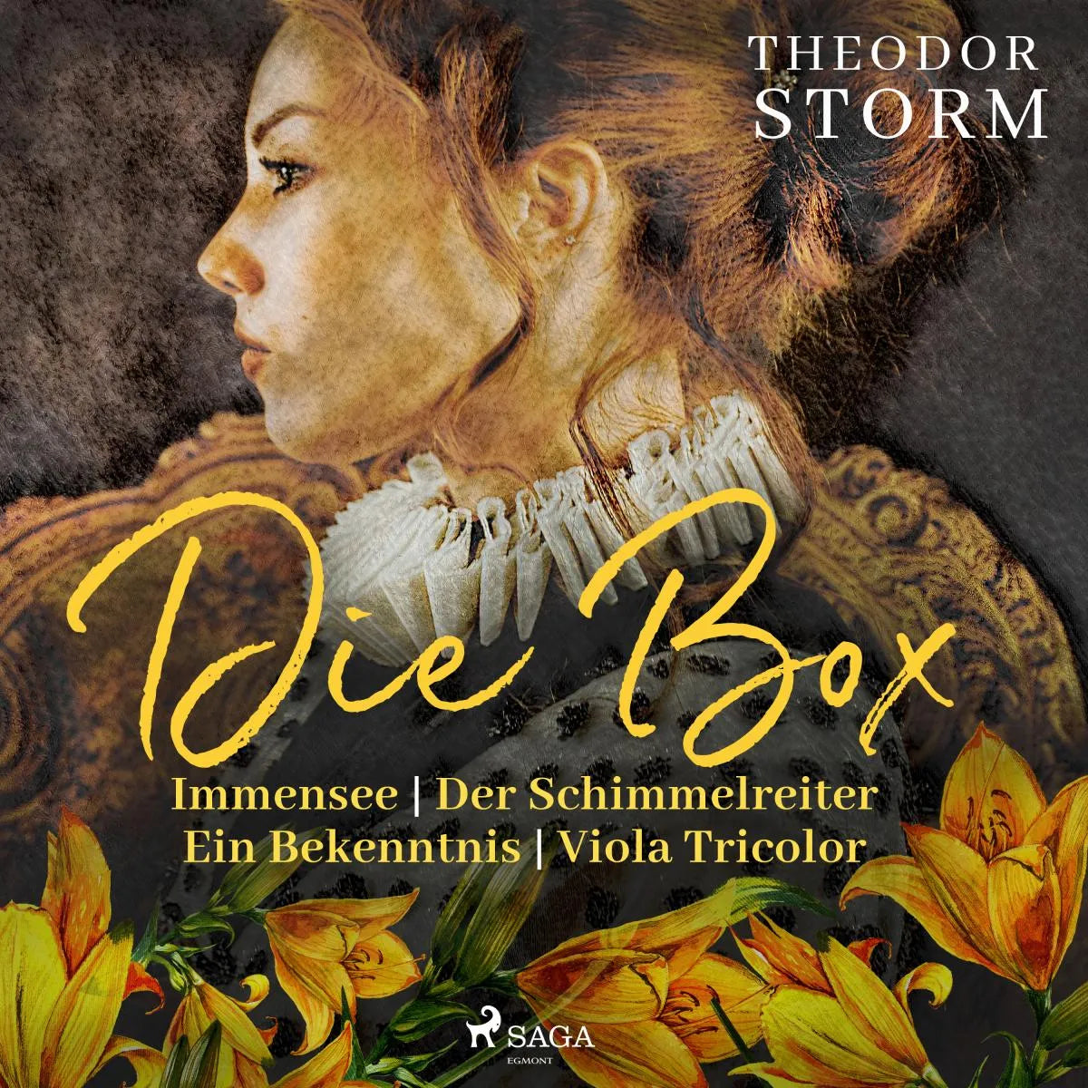 Cover: Theodor Storm. Die Box: Immensee | Der Schimmelreiter | Ein Bekenntnis | Viola Tricolor (Hörbuch Download)
