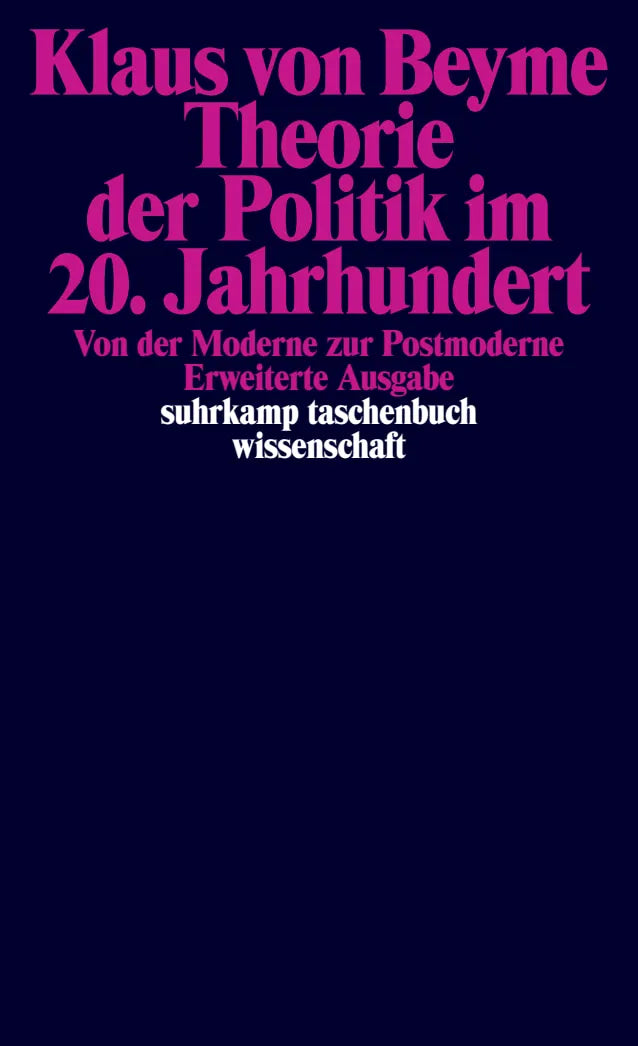 Buchcover von 'Theorie der Politik im 20. Jahrhundert' - Taschenbuch von Klaus Beyme