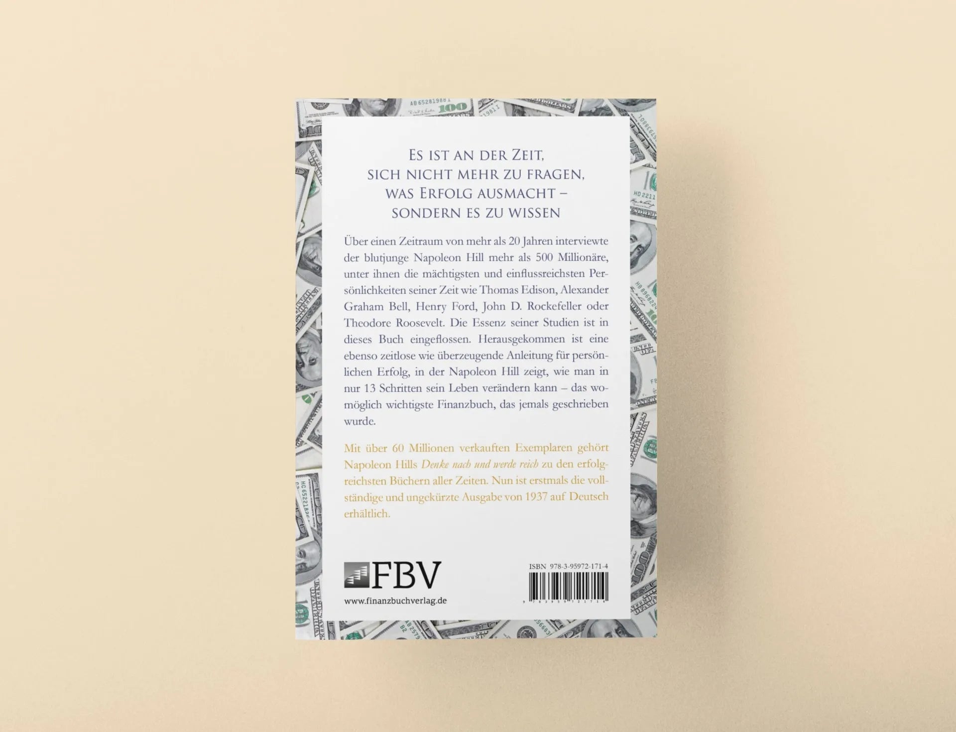 Rückseite: Think and Grow Rich – Deutsche Ausgabe (Taschenbuch)