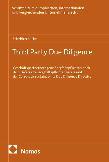 Cover: Third Party Due Diligence (E-Book) von Friedrich Focke